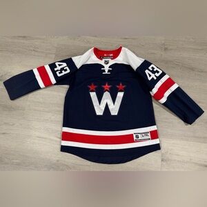 WASHINGTON CAPITALS Jersey Tom Wilson #43 Youth Size L/XL Navy Alternate Premier